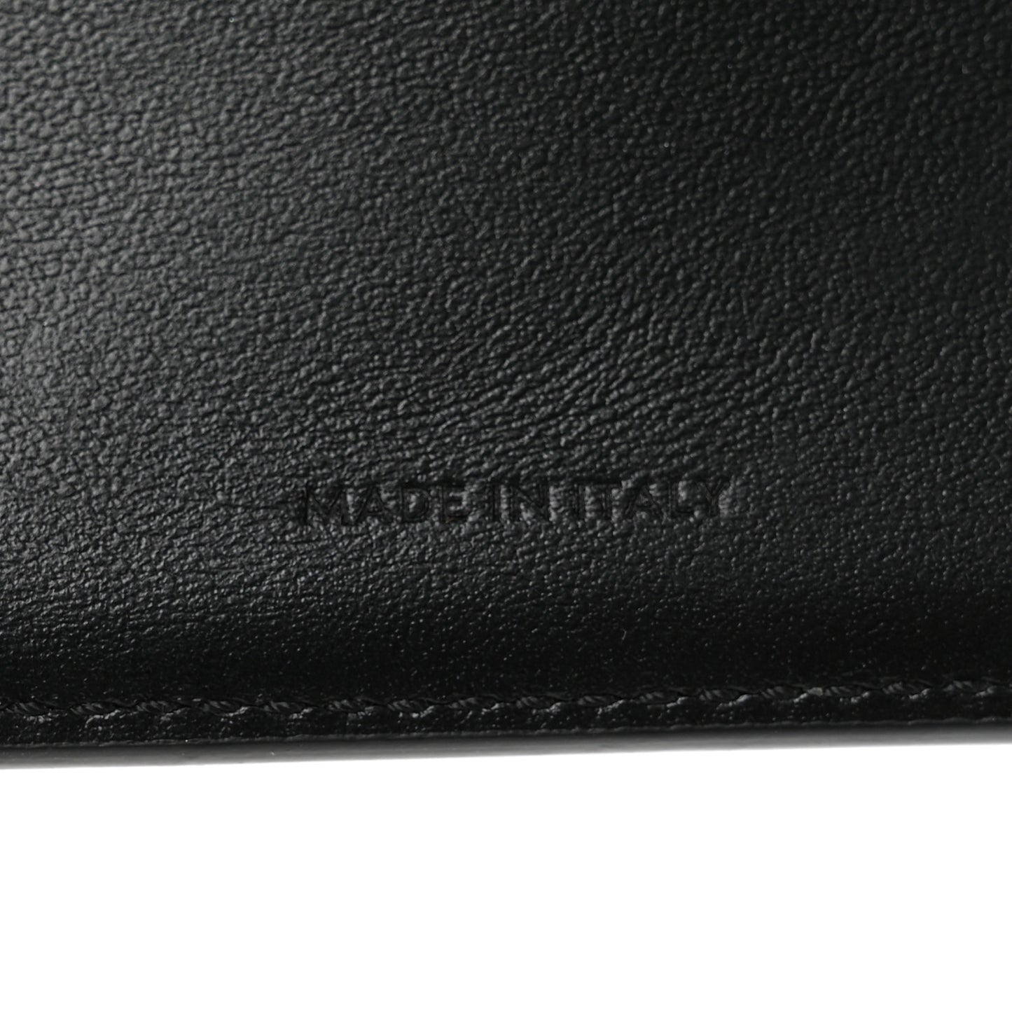 Calfskin Compact Triomphe Wallet With Coin Purse Black