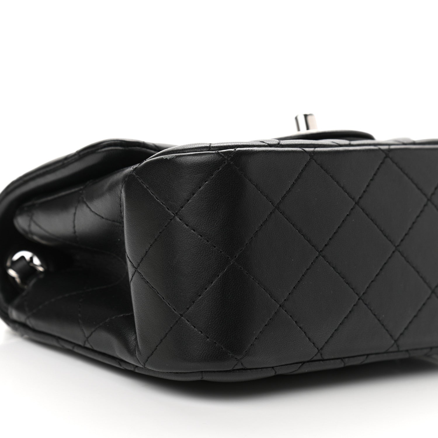 Chanel Lambskin Quilted Mini Square Flap Black 9 of 13