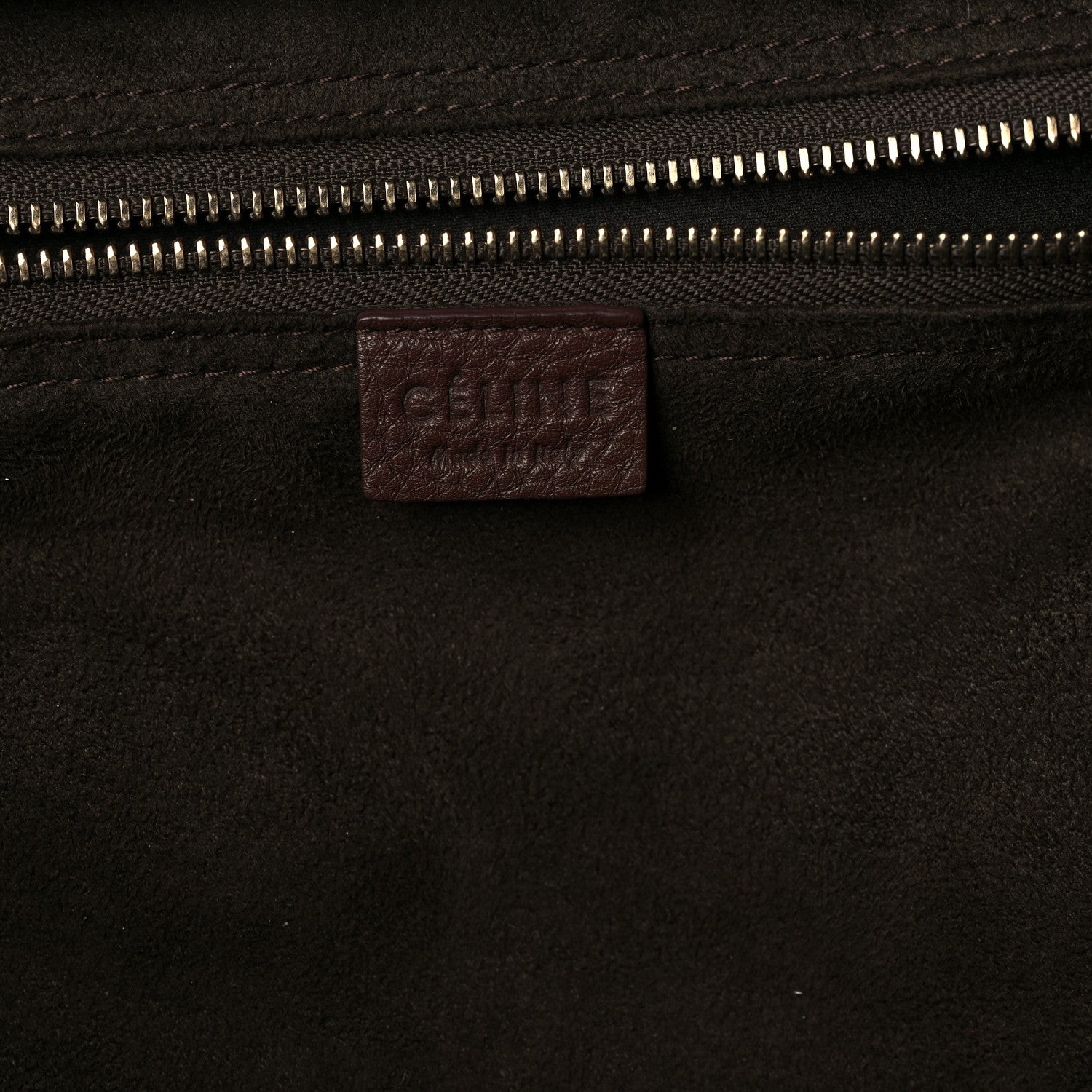 Celine Drummed Calfskin Mini Luggage Dark Brown 5 of 9