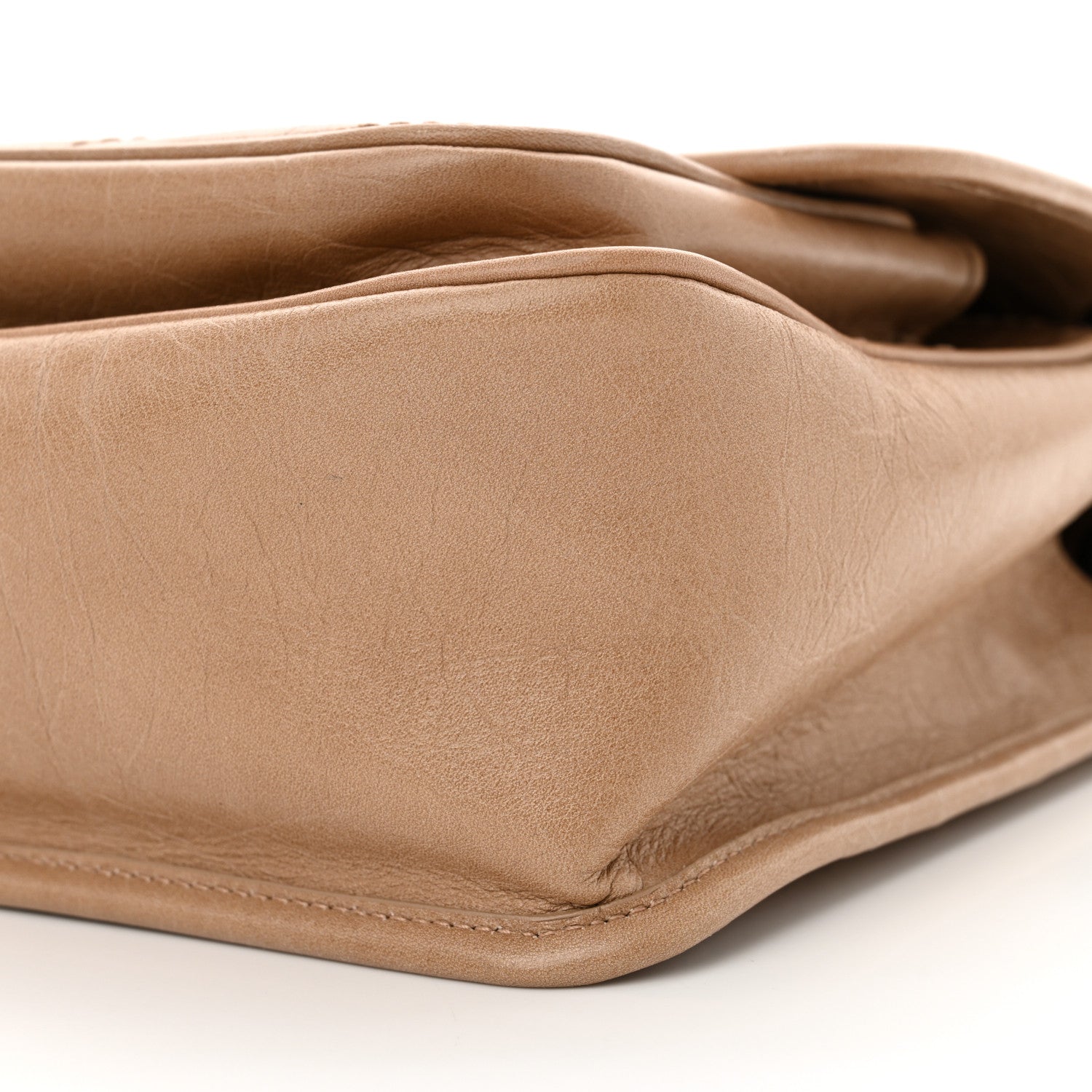 Saint Laurent Crinkled Calfskin Matelasse Monogram Medium Niki Chain Satchel Light Taupe 10 of 11