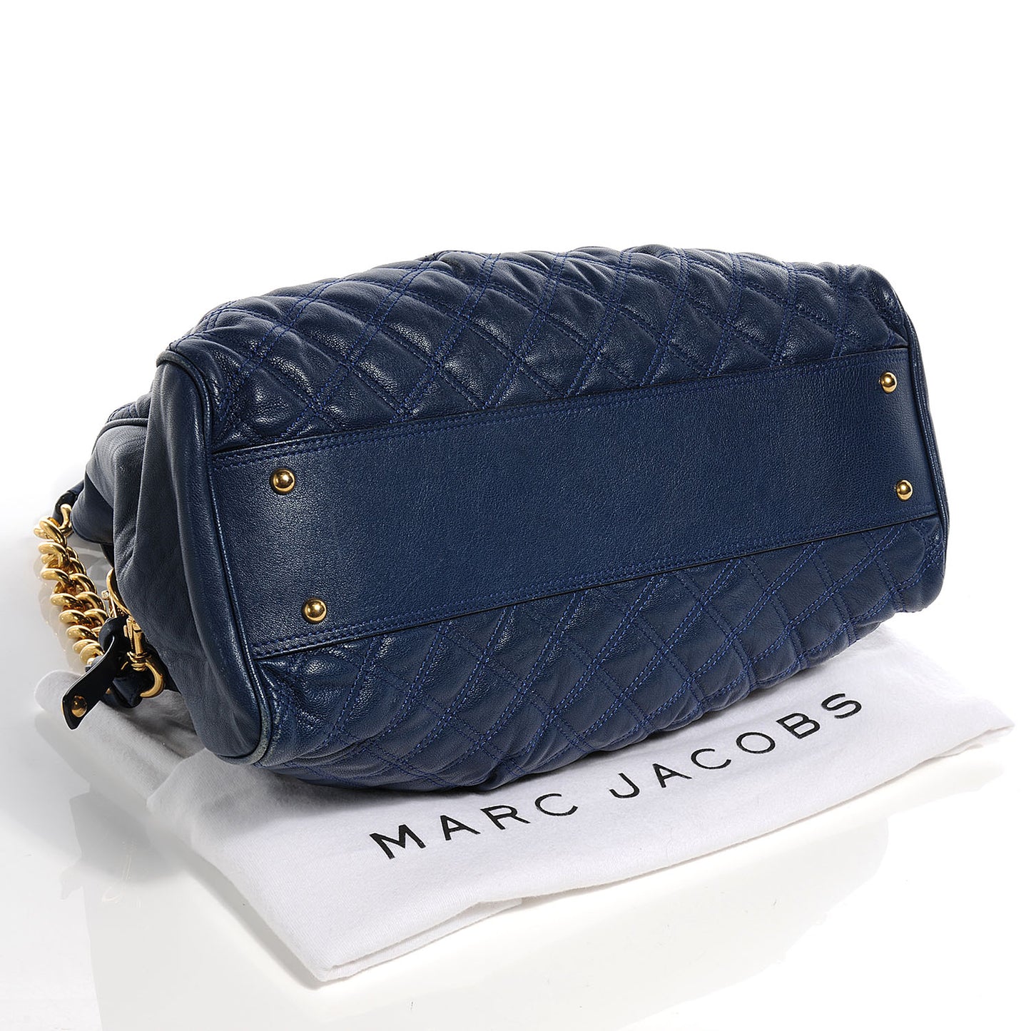 Quilted Leather Alyona Bag Navy