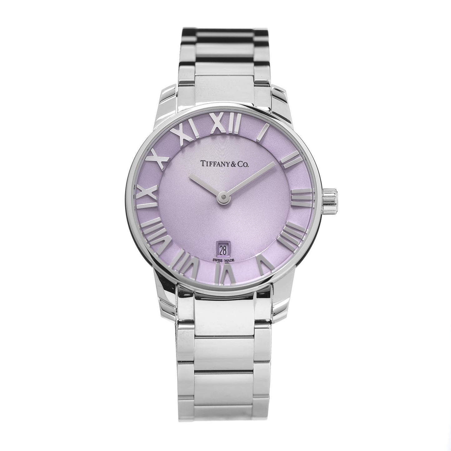 Stainless Steel 29mm Atlas 2-Hand Quartz Watch Mauve