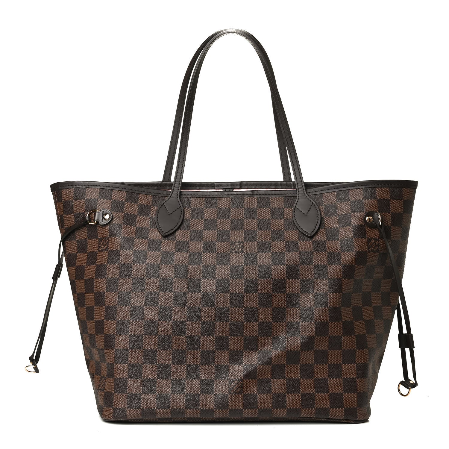 Louis Vuitton Damier Ebene Neo Neverfull MM Rose Ballerine 1 of 14