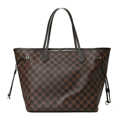 Louis Vuitton Damier Ebene Neo Neverfull MM Rose Ballerine 1 of 14