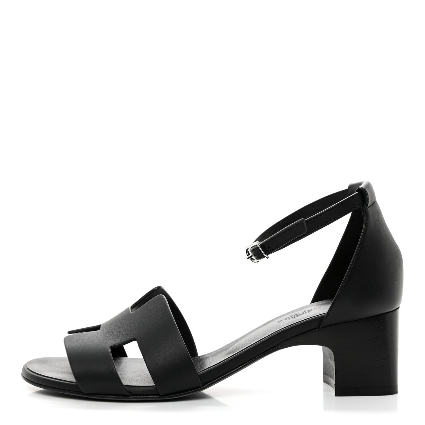 Calfskin Encens 50 Sandals 38 Black