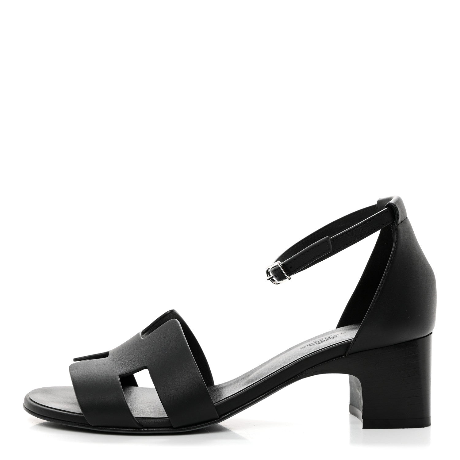 Hermes Calfskin Encens 50 Sandals 38 Black 1 of 8