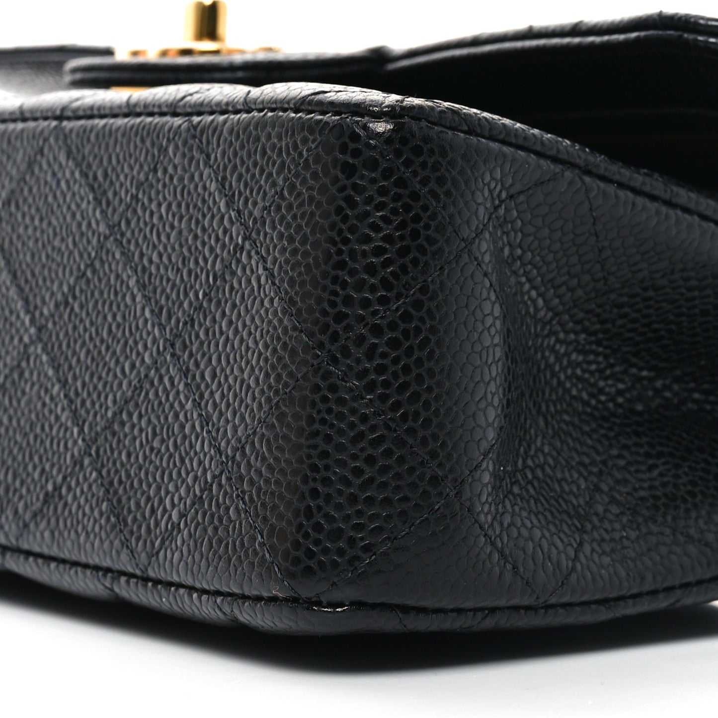 Caviar Quilted Small Double Flap Black