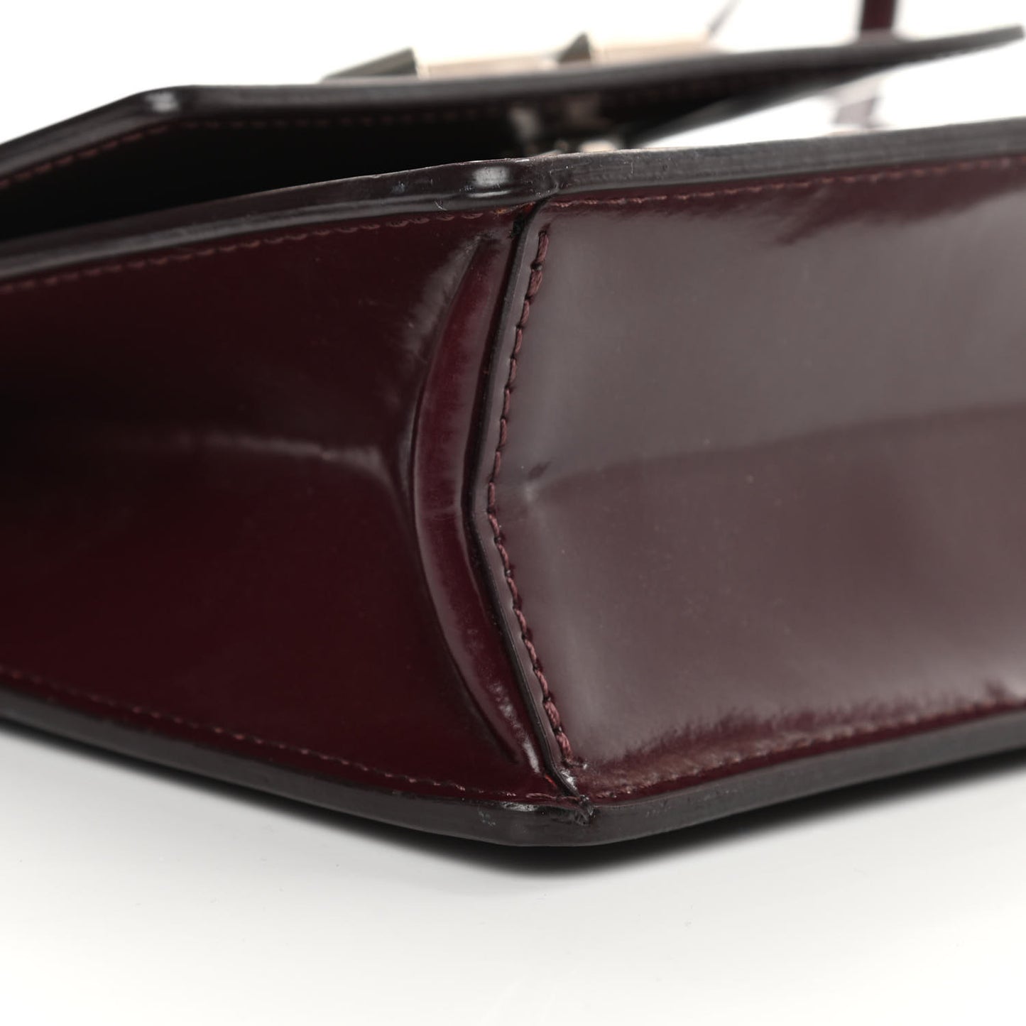 Calfskin Jitney 0.7 Rent Money Crossbody Bag Burgundy