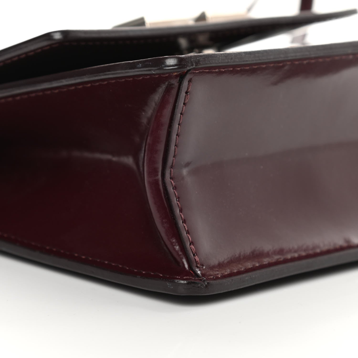 Off-White Calfskin Jitney 0.7 Rent Money Crossbody Bag Burgundy 10 of 16