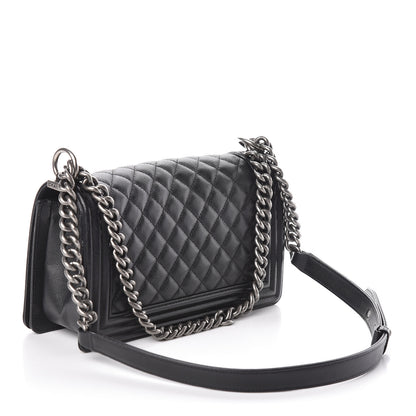 Chanel Caviar Quilted Medium Boy Flap Black 3 of 10