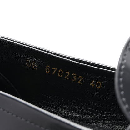 Saint Laurent Calfskin Penny Loafers 40 Black 10 of 11