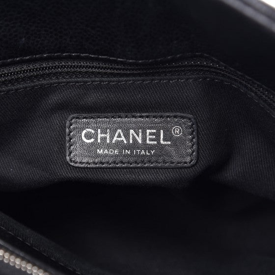 Caviar Quilted Timeless CC Soft Tote Black