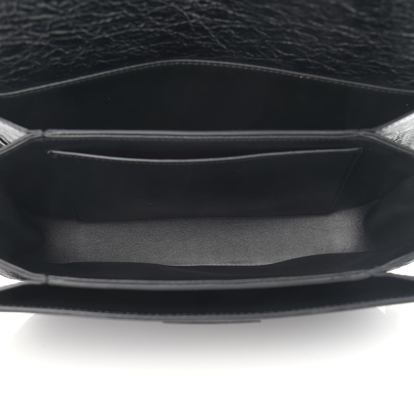 Brushed Calfskin Supervee Shoulder Bag Black
