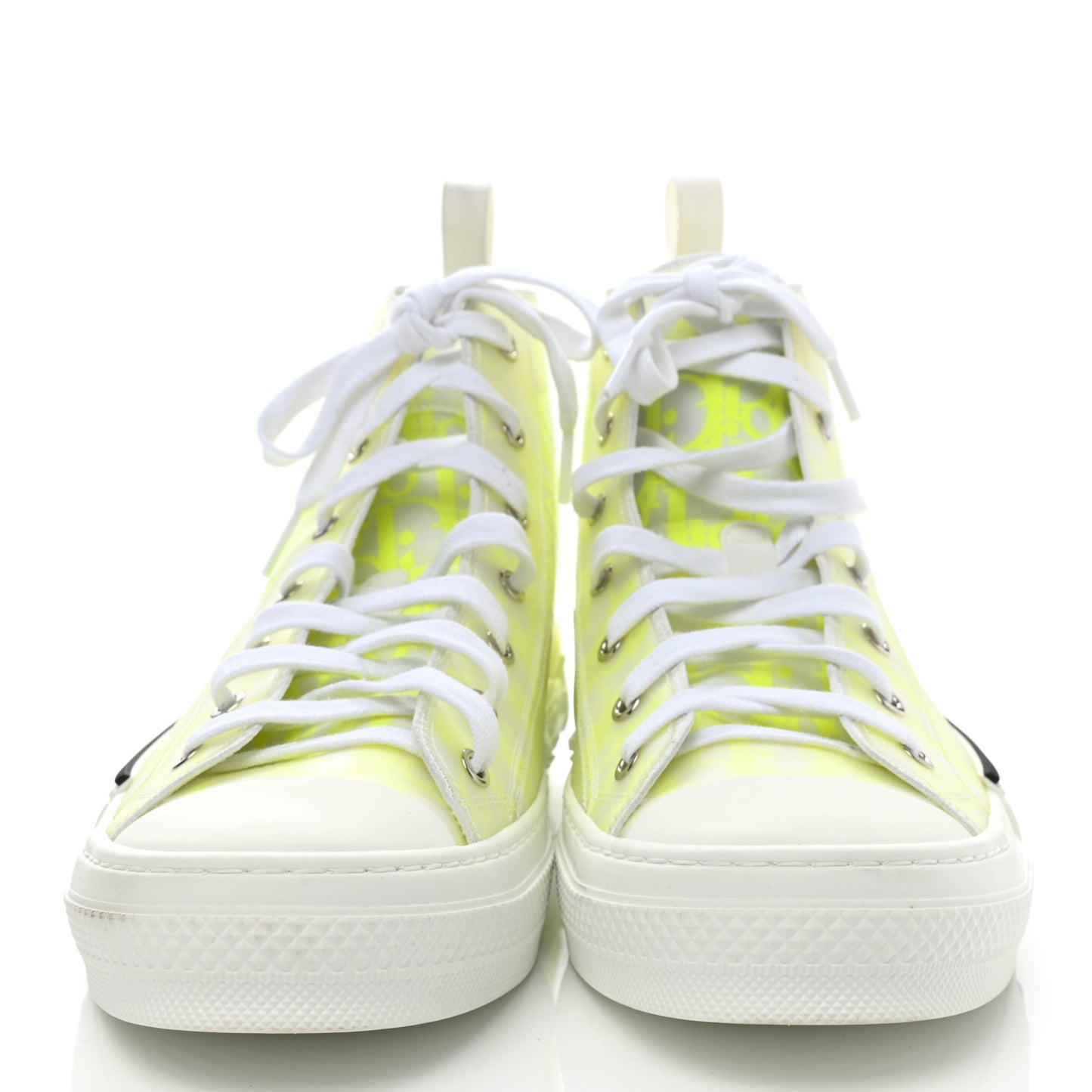 Technical Canvas Oblique Mens B23 High Top Sneakers 44 Yellow
