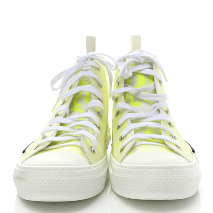 Christian Dior Technical Canvas Oblique Mens B23 High Top Sneakers 44 Yellow 2 of 13