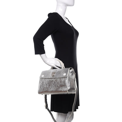 Christian Dior Metallic Calfskin Medium Diorever Flap Silver 3 of 9