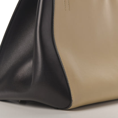 Celine Smooth Calfskin Medium Bi-Color Edge Shoulder Bag Black Cream 9 of 10
