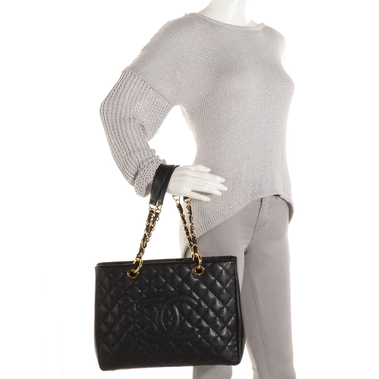 Caviar Grand Shopping Tote GST Black