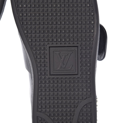Louis Vuitton Calfskin Frontrow Sneakers 38 Black 6 of 10