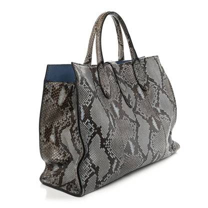 Gucci Snakeskin Medium Jackie Top Handle Bag Aquamarine 3 of 11