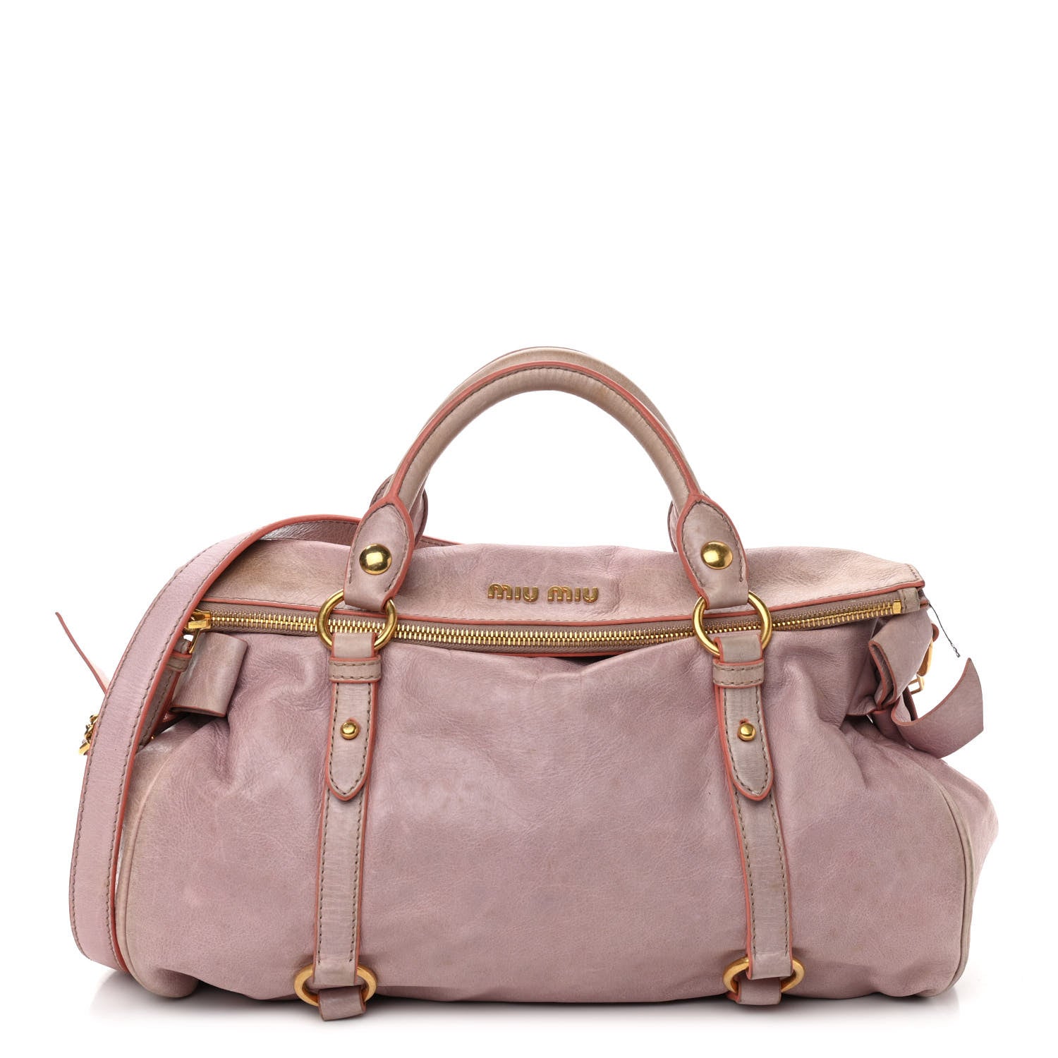 Miu Miu Vitello Lux Large Bow Bag Mughetto 1 of 14