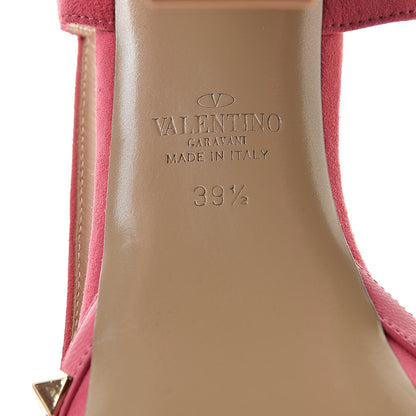 Valentino Garavani Suede Rockstud Slingback 75/105mm Platform Sandals 39.5 Shadow Pink 7 of 12