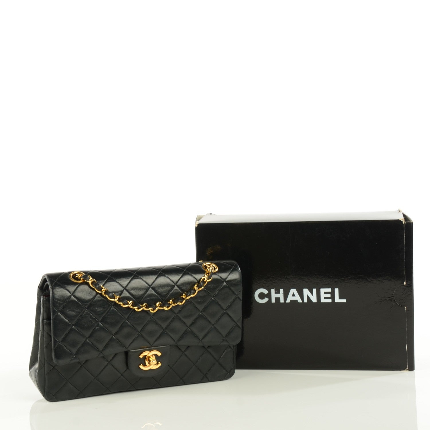 Chanel Lambskin Quilted Medium Double Flap Black 5 of 11