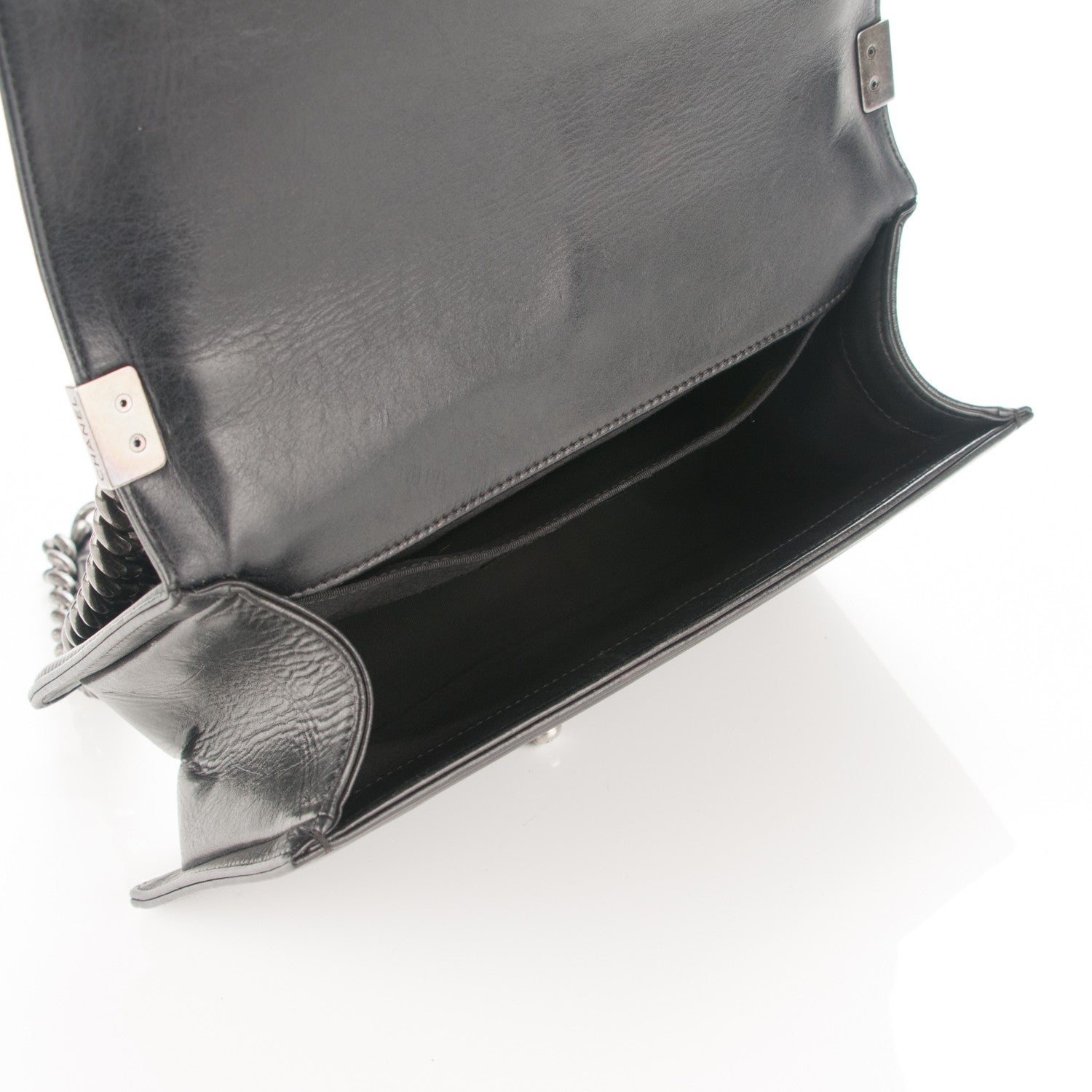 Chanel Calfskin Double Stitch Medium Boy Flap Black 5 of 7