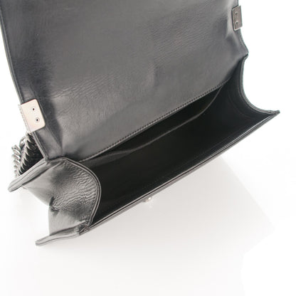 Chanel Calfskin Double Stitch Medium Boy Flap Black 5 of 7