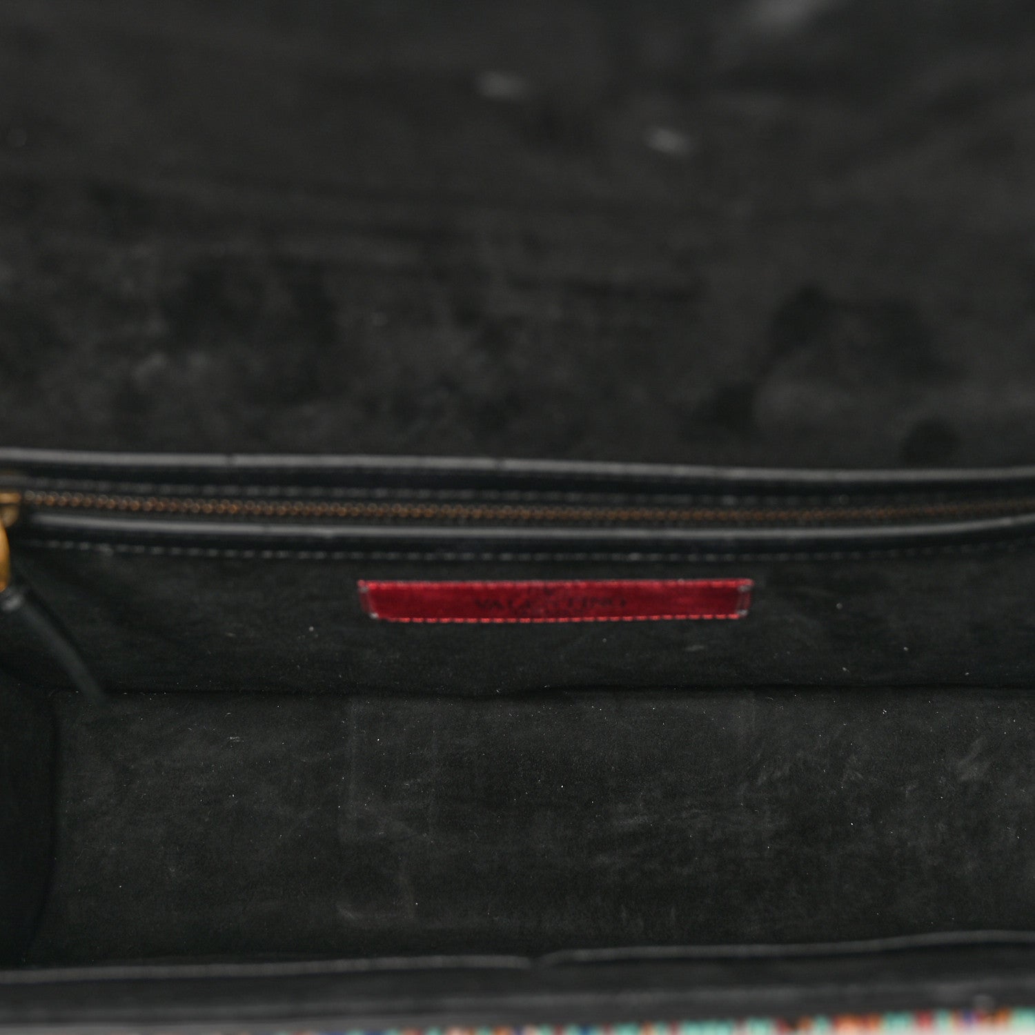 Valentino Garavani Vitello Beaded Medium Glam Lock Rockstud Flap Black 5 of 13
