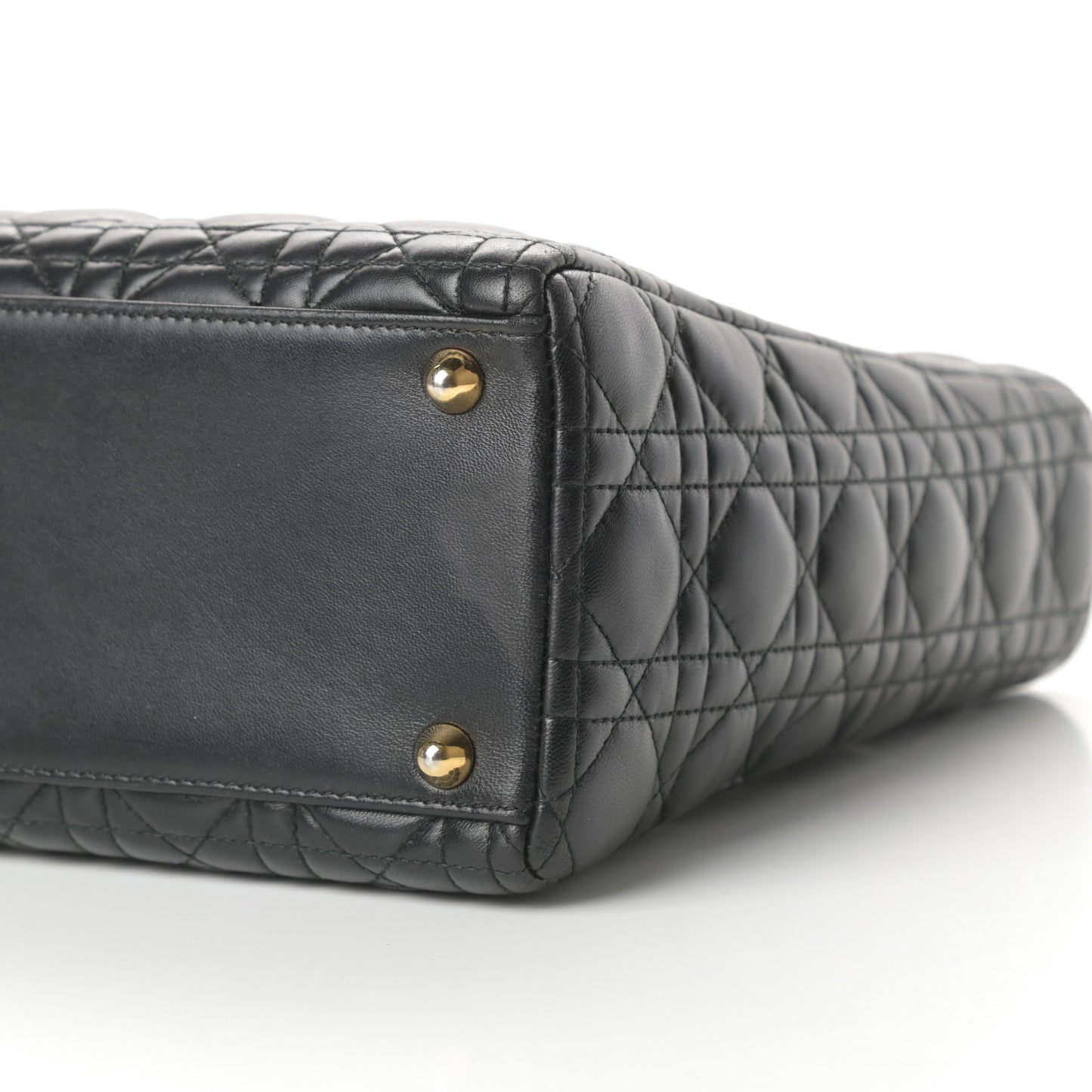 Lambskin Cannage Large Lady Dior Black