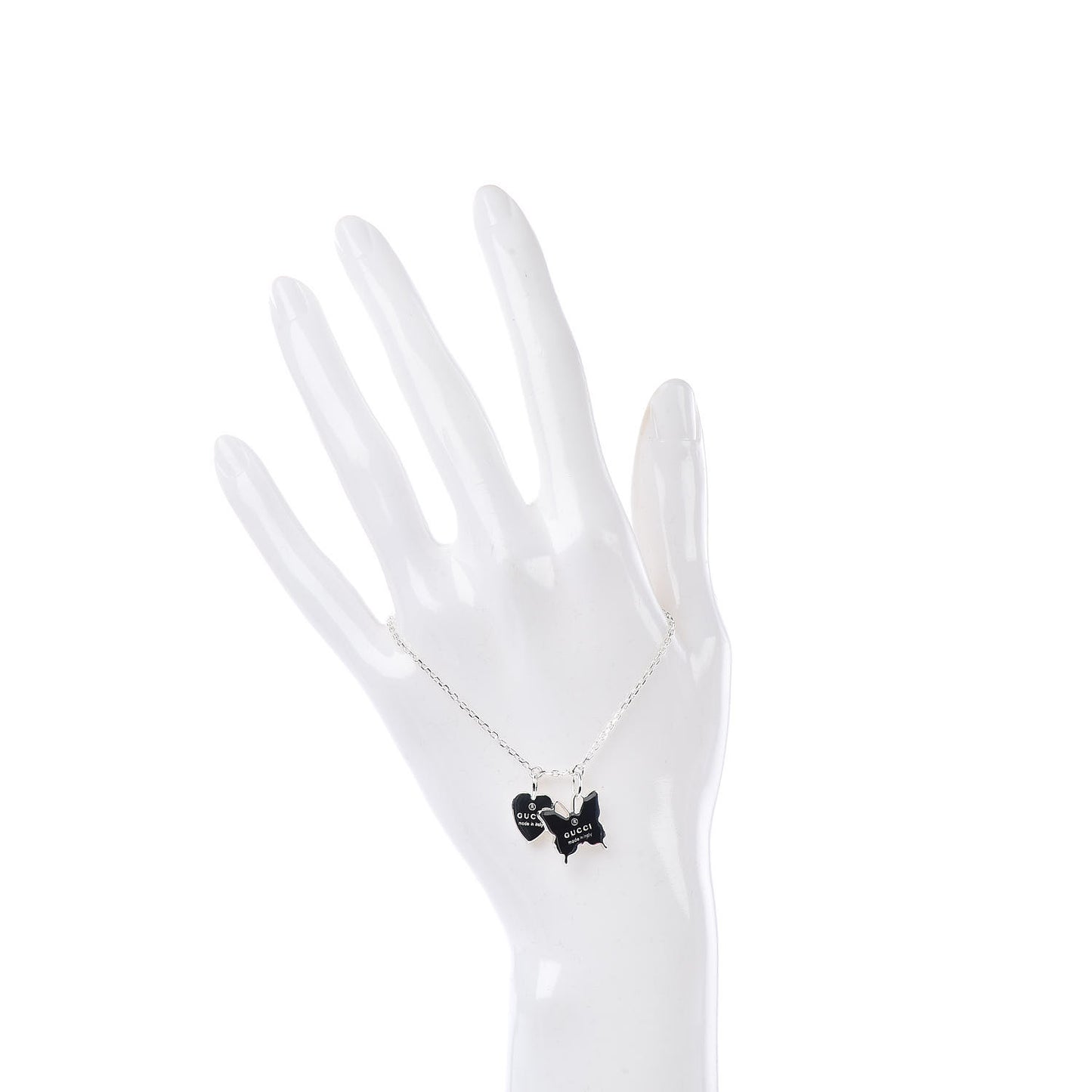Sterling Silver Trademark Heart Butterfly Bracelet