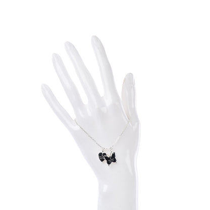 Gucci Sterling Silver Trademark Heart Butterfly Bracelet 2 of 5