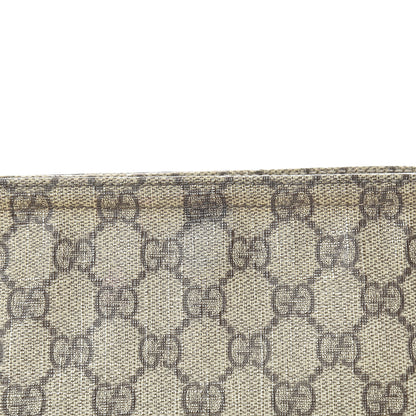 Gucci GG Supreme Monogram Medium Flat Messenger Bag Dark Brown 10 of 12