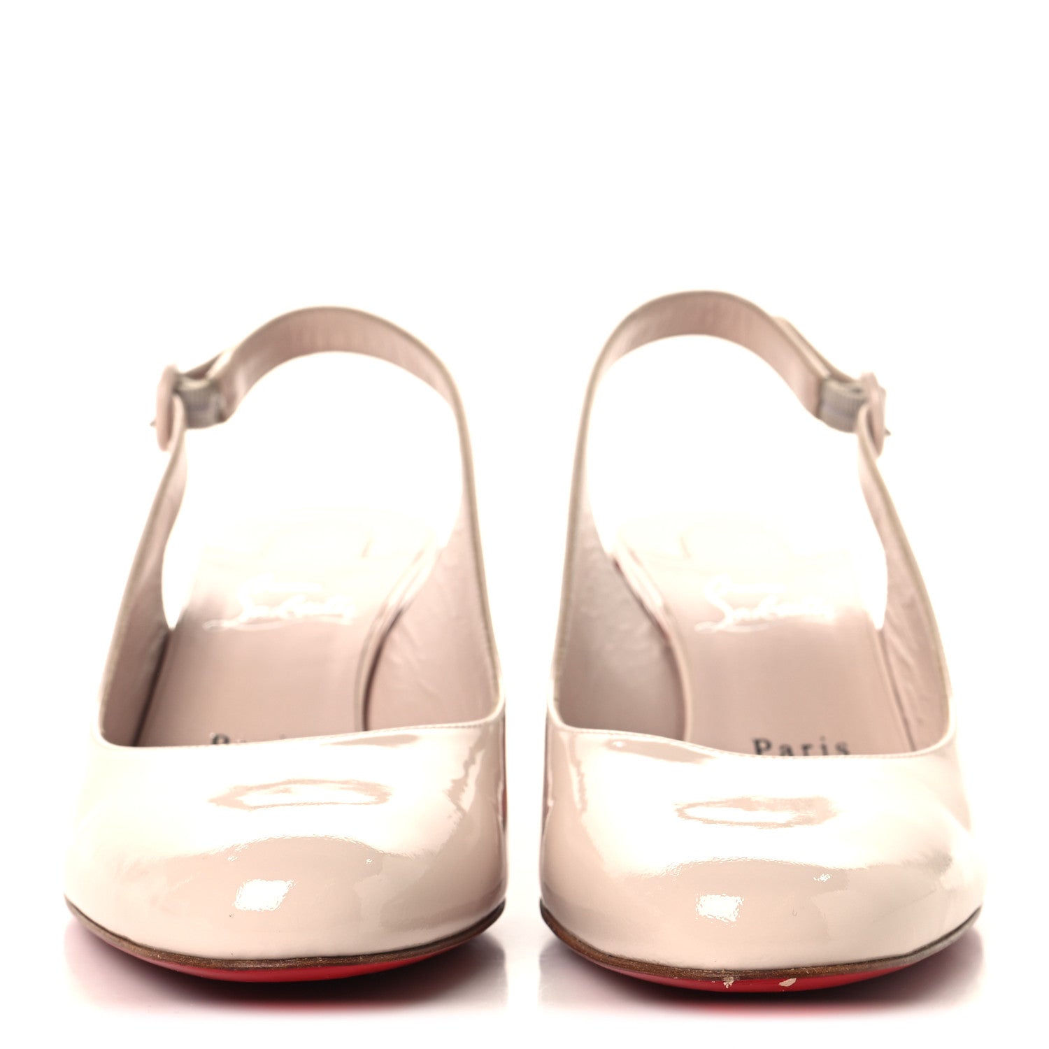 Christian Louboutin Patent So Jane Sling 55 Pump 39 Leche 3 of 8