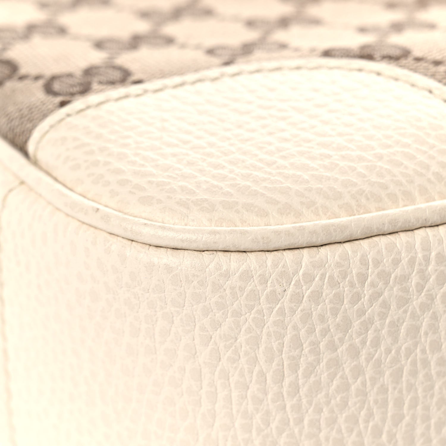 Gucci Monogram Dollar Calfskin Mini Bree Messenger Bag Beige Ebony Avoire 9 of 12