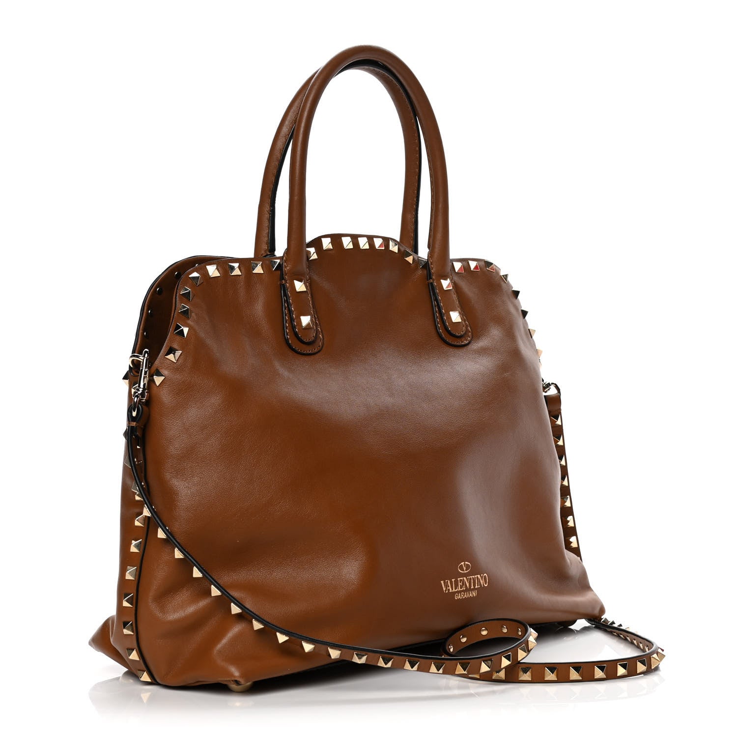 Valentino Garavani Vitello Rockstud Dome Satchel Deep Cuir 4 of 14