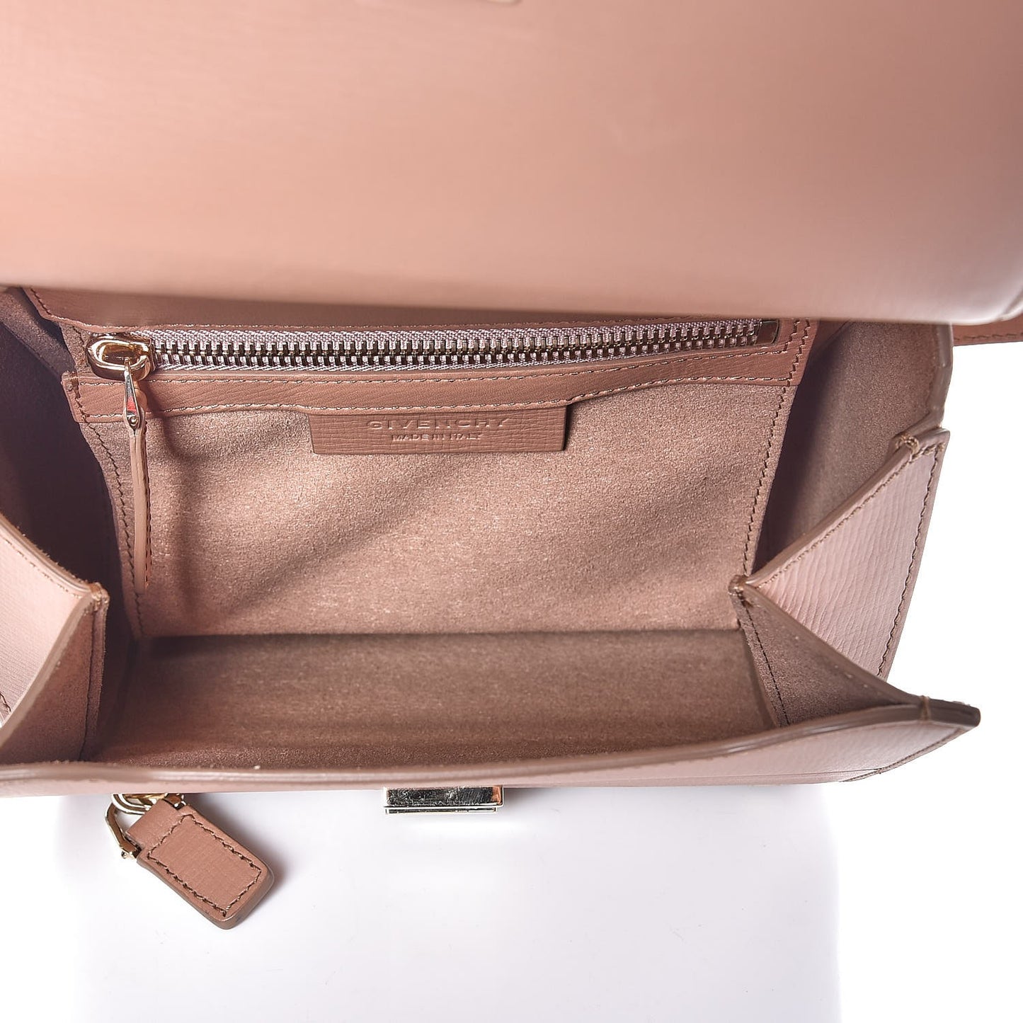 Textured Calfskin Mini Pandora Box Crossbody Bag Old Pink