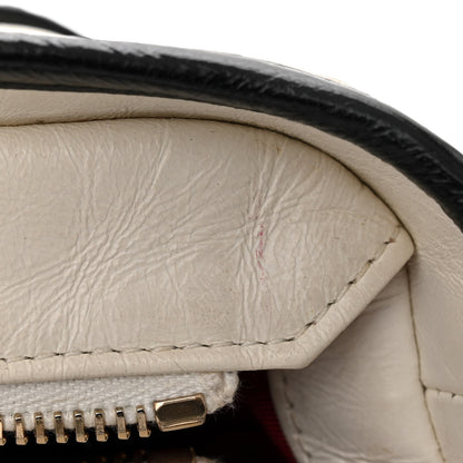 Chanel Aged Calfskin Quilted Small Gabrielle Hobo Black White 12 of 12