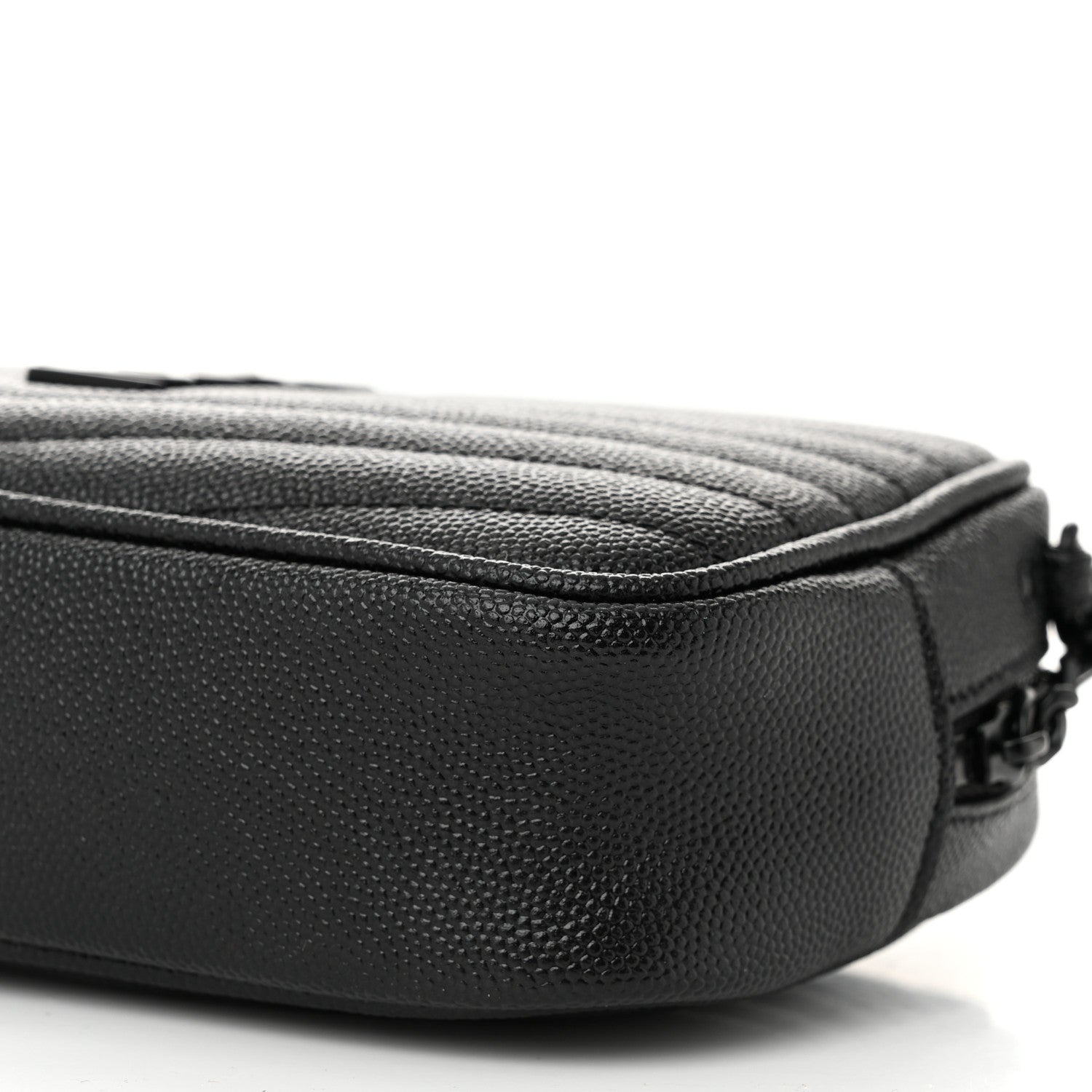 Saint Laurent Grain De Poudre Matelasse Monochrome Monogram Mini Lou Camera Bag Black 10 of 10
