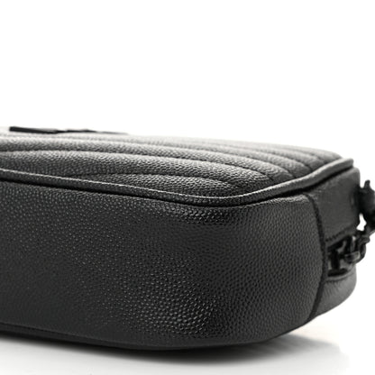Saint Laurent Grain De Poudre Matelasse Monochrome Monogram Mini Lou Camera Bag Black 10 of 10