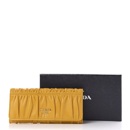 Prada Nappa Gaufre Continental Wallet Ginestra 16 of 16