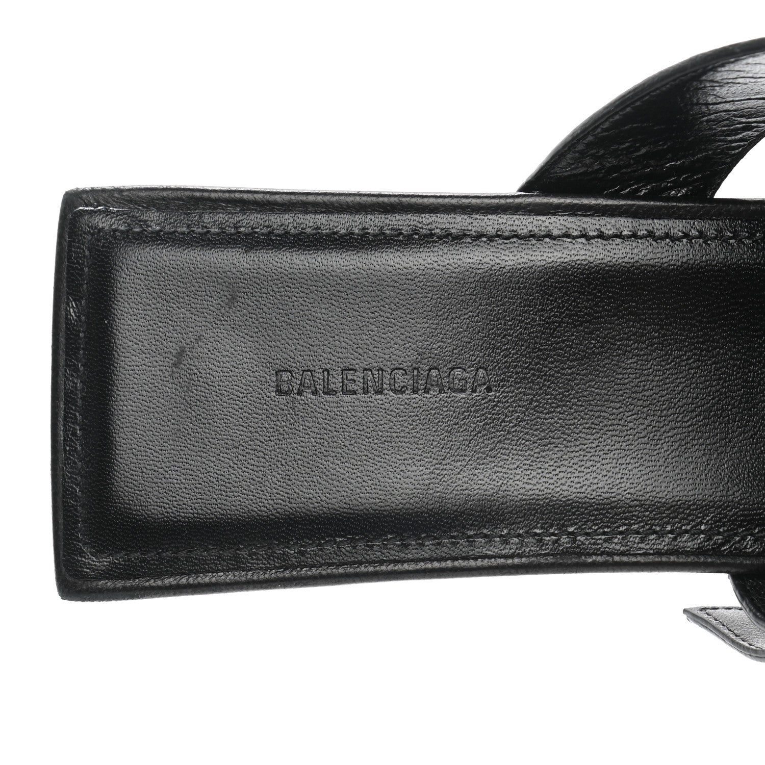 Balenciaga Shiny Sheepskin Bluckle K 80mm Sandals 41 Black 7 of 10