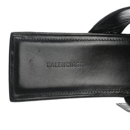 Balenciaga Shiny Sheepskin Bluckle K 80mm Sandals 41 Black 7 of 10