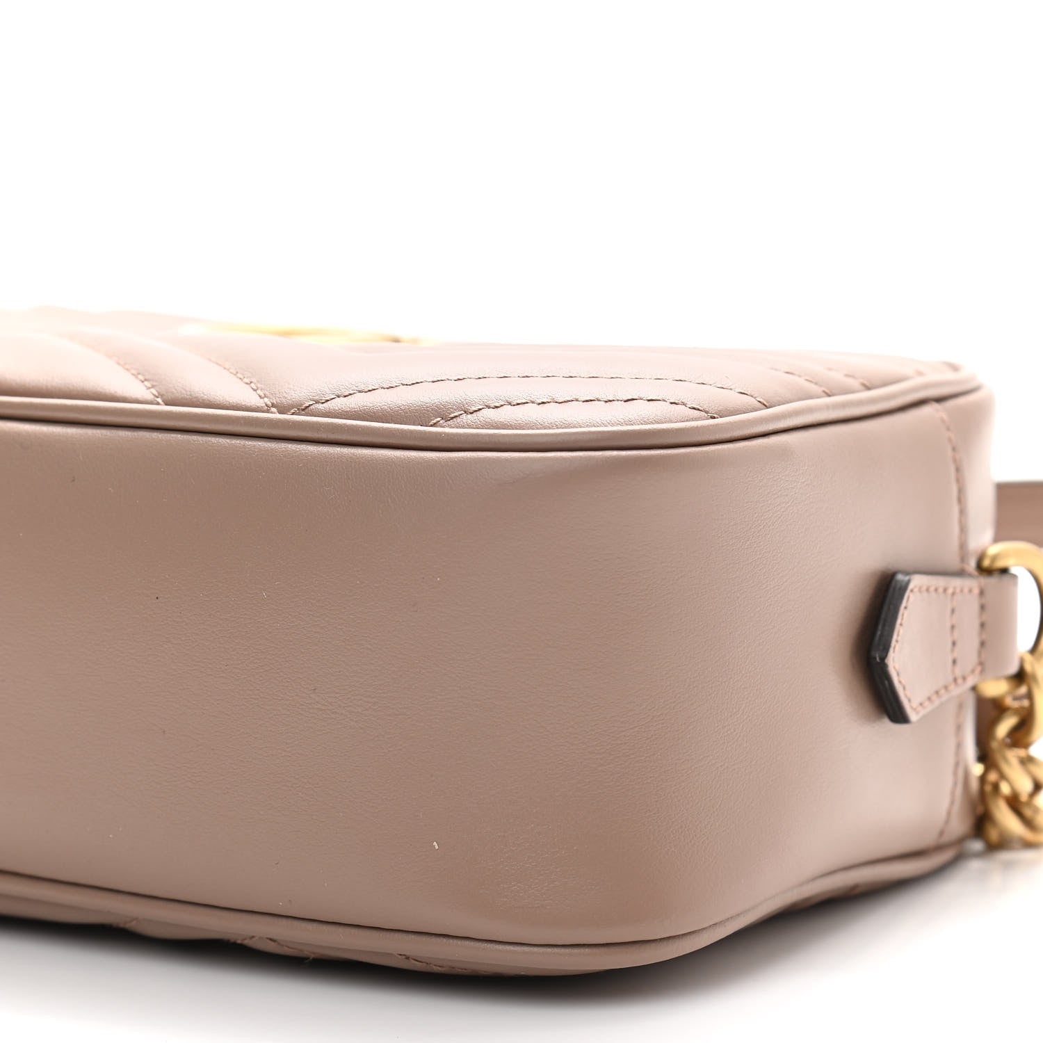 Gucci Calfskin Matelasse Small GG Marmont Chain Shoulder Bag Porcelain Rose 11 of 12