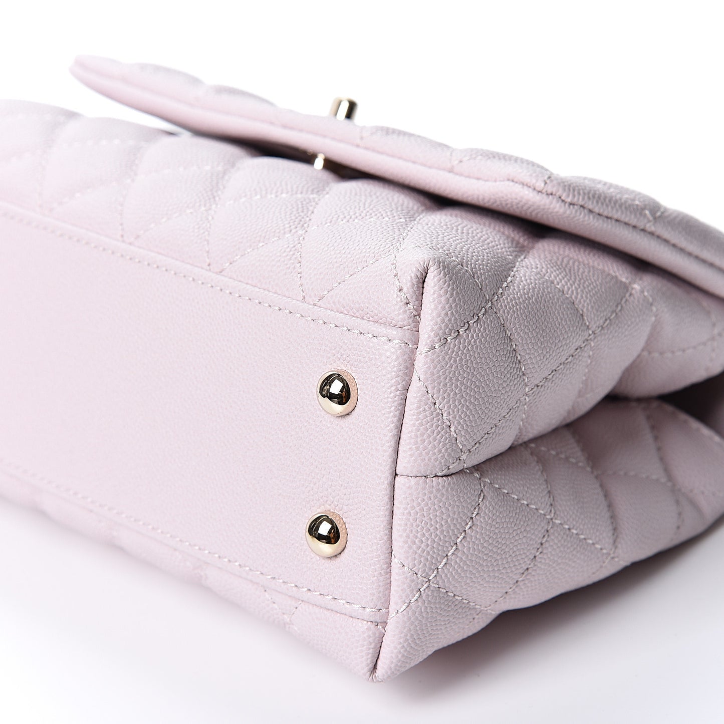 Caviar Quilted Mini Coco Handle Flap Lilas Lilac