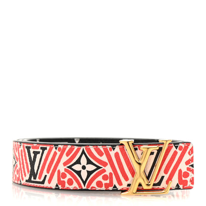 Louis Vuitton Monogram Crafty 30mm Iconic Reversible Belt 90 36 Red Cream Black 1 of 5