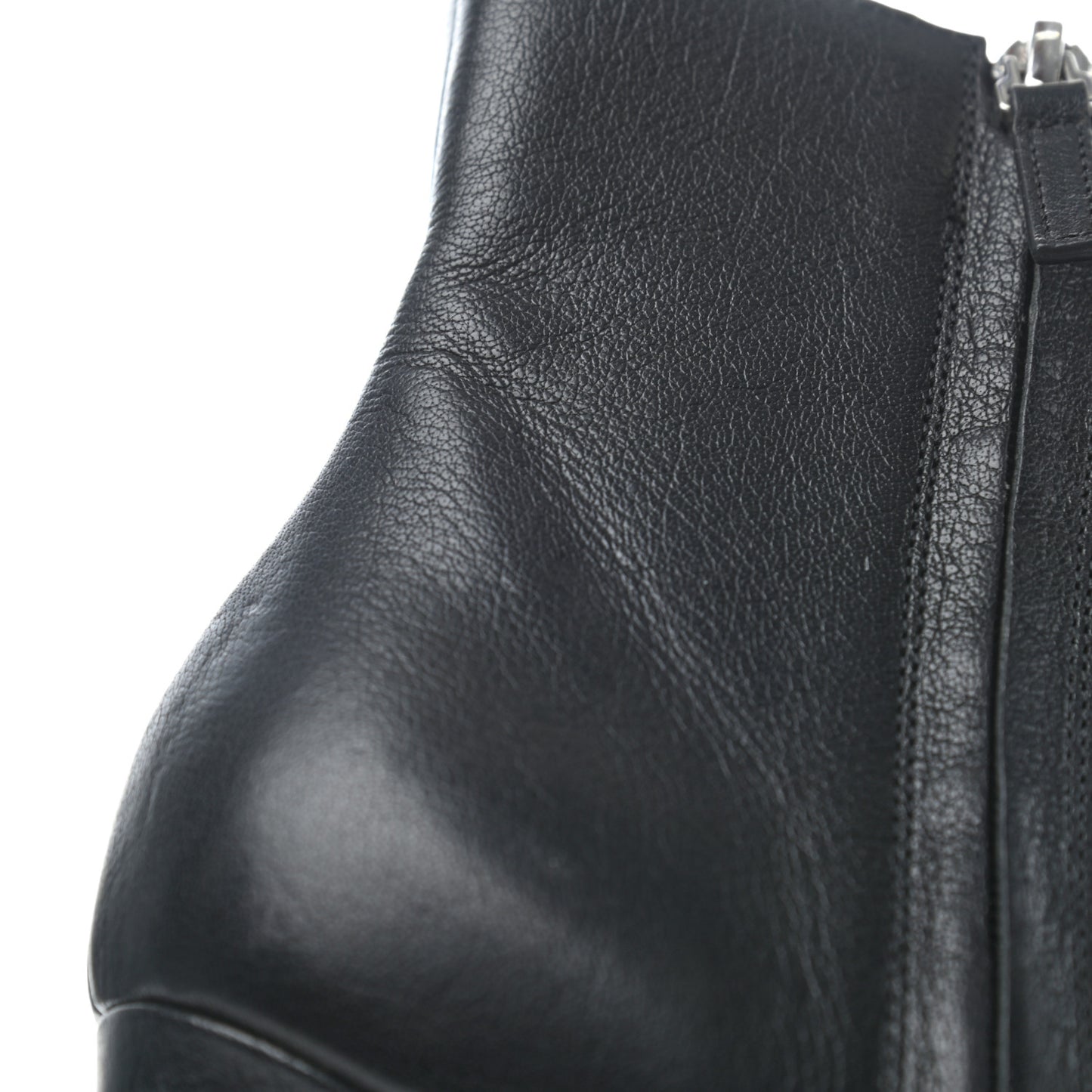 Calfskin Bow Ankle Boots 40.5 Black