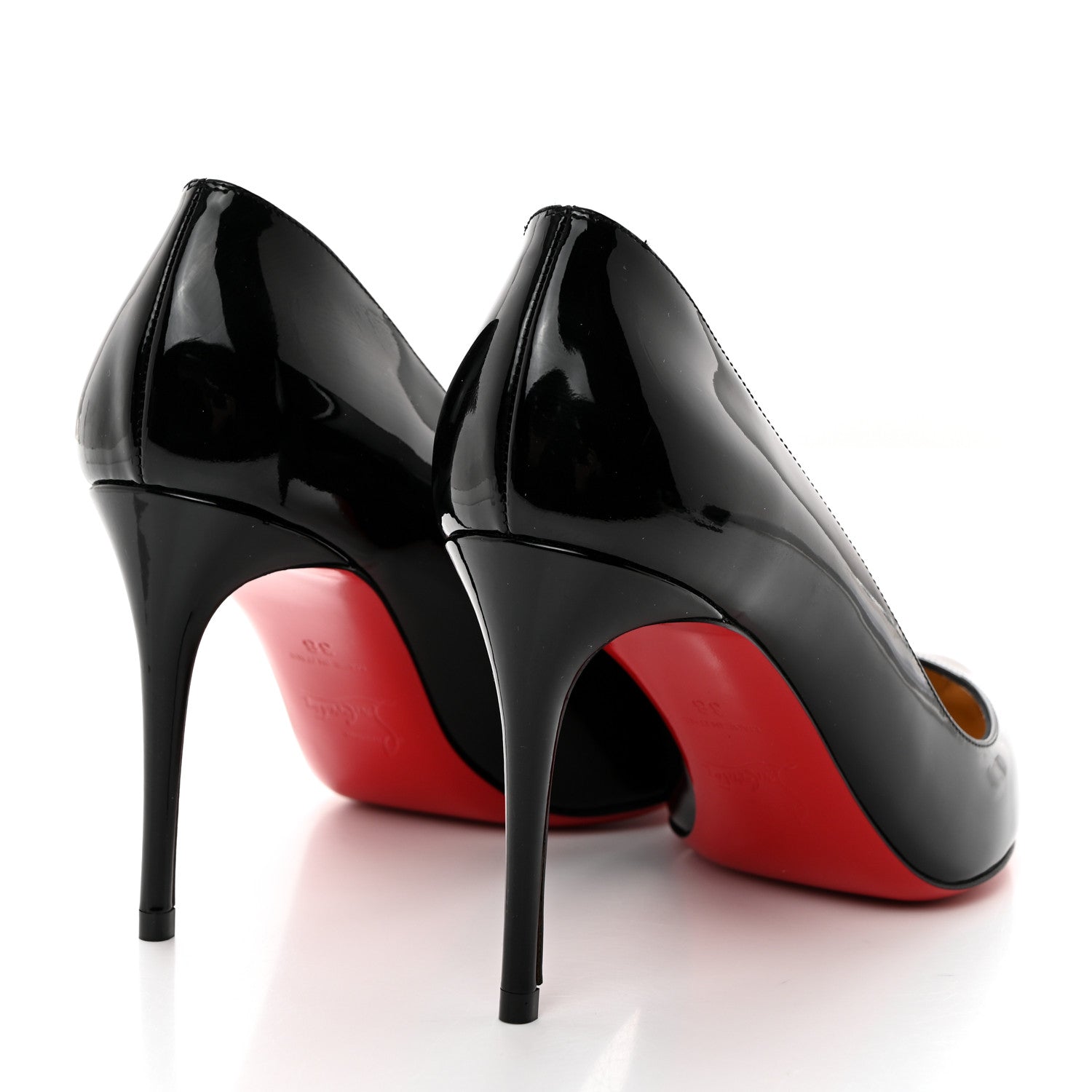 Christian Louboutin Patent Pigalle 85 Pumps 38 Black 4 of 8