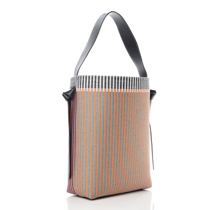 Celine Woven Canvas Small Twisted Cabas Multicolor 4 of 17